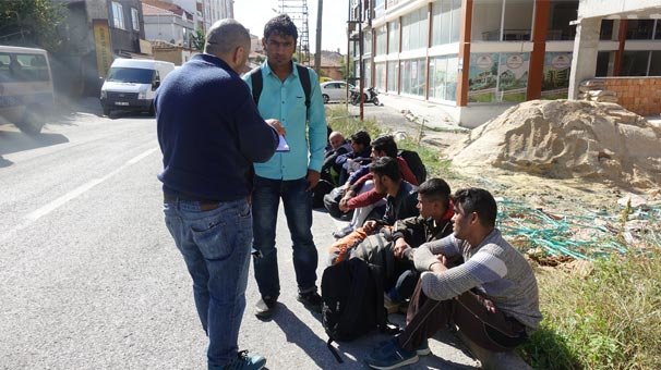 Yolu şaşıran göçmenler böyle yakalandı