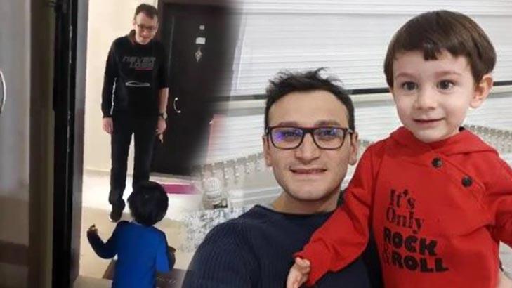 Yürek burkan görüntü! Doktor babasına sarılamadı